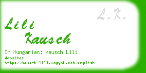 lili kausch business card